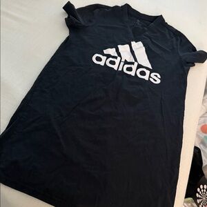 Adidas Black Tee with White Emblem